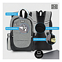 MOCHILA MUSETTE GRIS OXFORD IMPERMEABLE